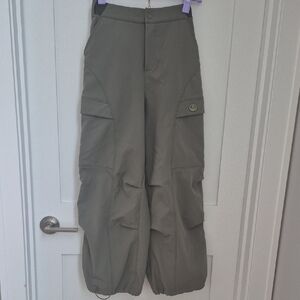 Olive Cargo Pants - Utility Pocket Design